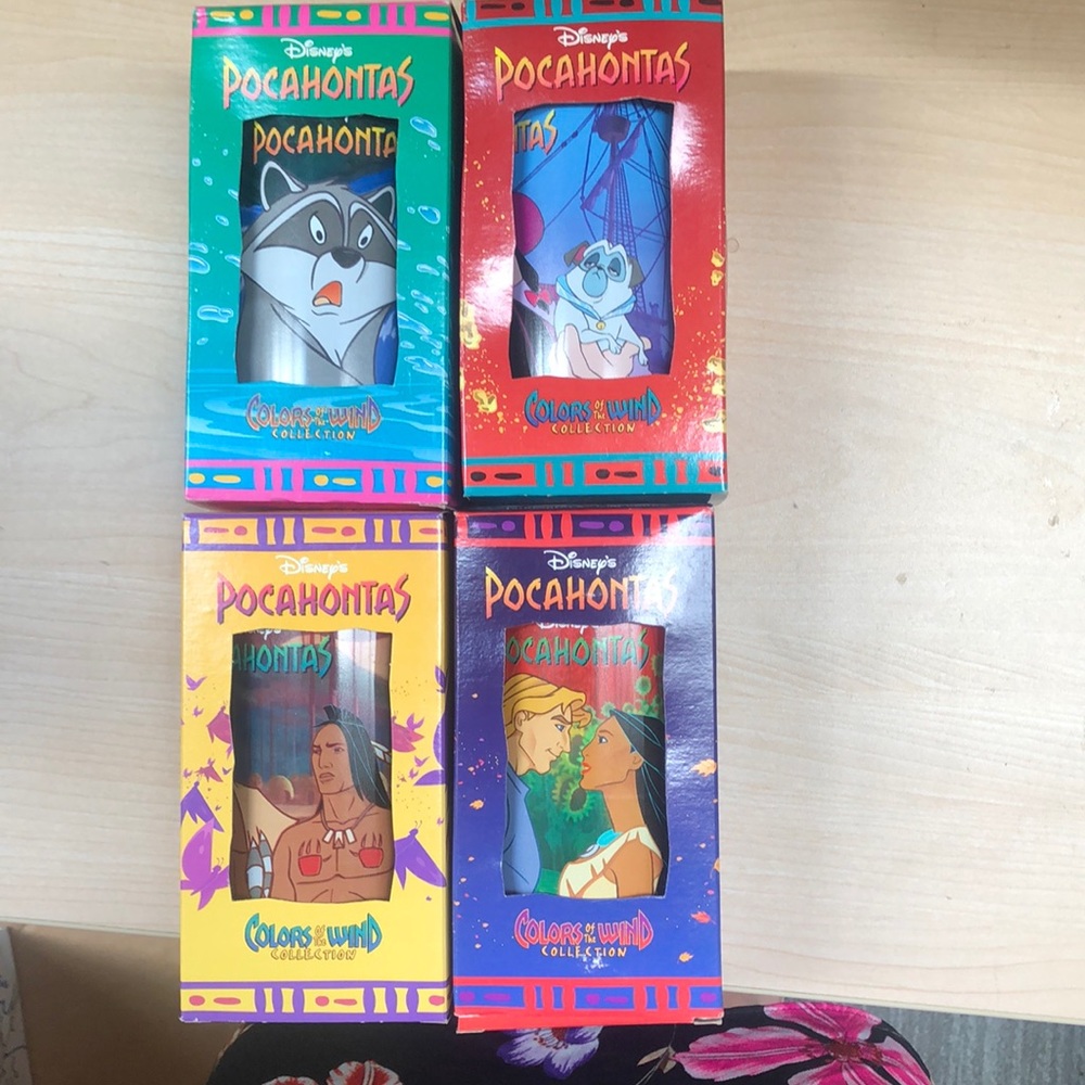 Collection of Pocahontas BK glasses